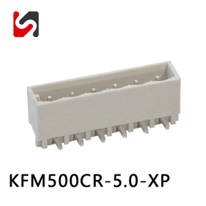 SHANYE MARCA KFM500CR-5.0 300V conector phoenix pcb bloco terminal plugável 5.0mm passo macho 