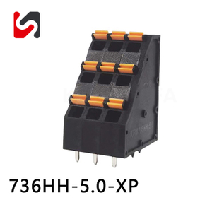 Venta caliente del bloque de terminales del PWB del fénix del paso de 5,0m m de la MARCA de SHANYE 736HH-5.0