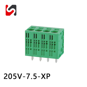 SHANYE MARCA 205 V-7.5 7.5mm passo phoenix terminal strip pcb bloco conector para fio pcb conectar