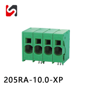 Marca SHANYE 205RA-10.0, tira de terminales Phoenix de paso de 10,0mm, bloque de conector de PCB eléctrico de 3 vías para proveedor de PCB