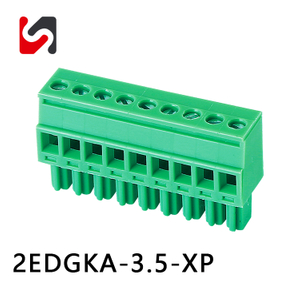 Los bloques de terminales enchufables de 2EDGKA-3.5 300V con la venta caliente del fabricante del reborde para el alambre conectan
