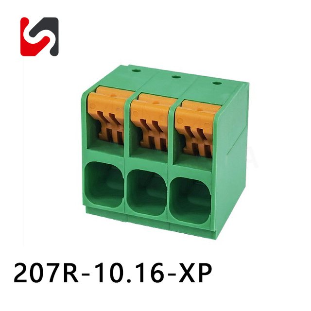 SHANYE BRAND 207R-10.16 Conector de bloque de terminales PCB tipo resorte Phoenix, gran oferta, paso de 10,16mm, mejor precio