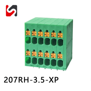 SHANYE BRAND 207RH-3.5 300V с шагом 3,5 мм, горячая распродажа, клеммные колодки для печатных плат пружинного типа с высоким качеством, сделано в Китае