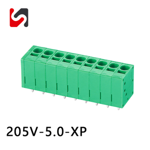 Marca SHANYE, 205V-5,0, paso de 5,0mm, tira de terminales Phoenix, bloque de conector de PCB eléctrico para conexión de cable de PCB